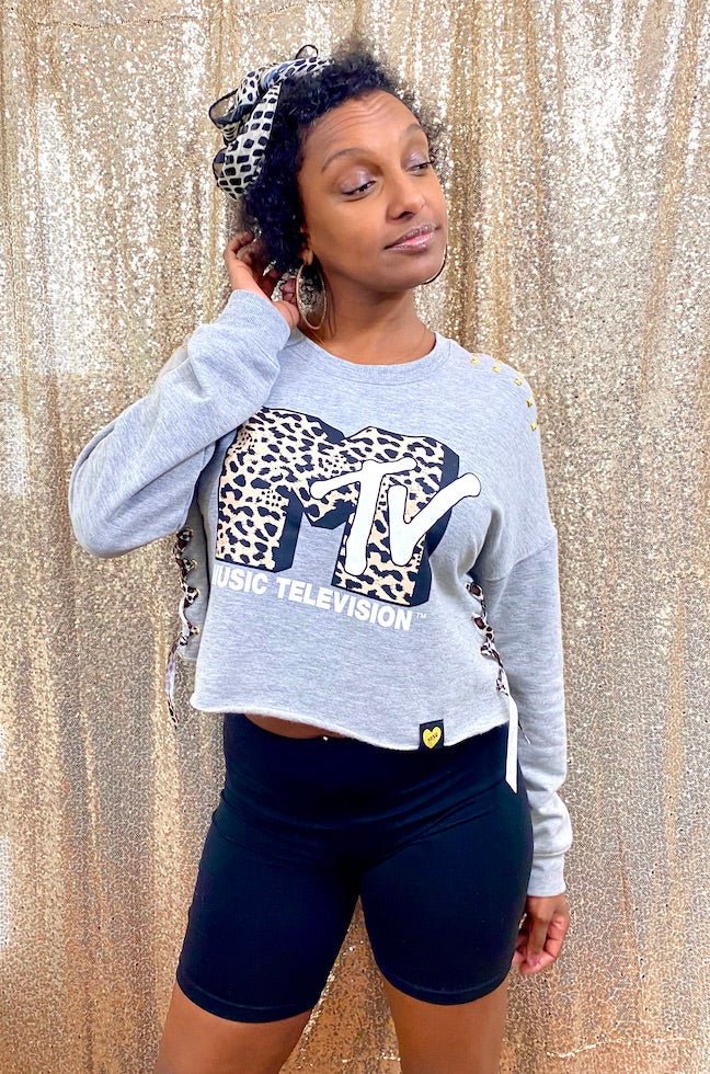 MTV Leopard Logo Sweatshirt | Bad Reputation NYC