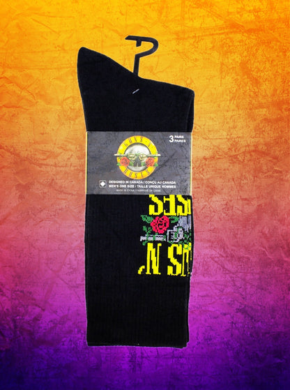 Gun N Roses Crew Socks 3-Pack | Bad Reputation NYC