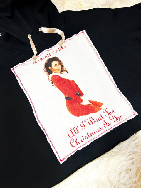 All I Want For Xmas Crop Hoodie | Bad Reputation NYC