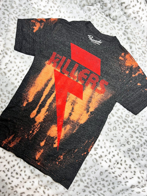 The Killers Grey Bleach Dye T Shirt | Bad Reputation NYC