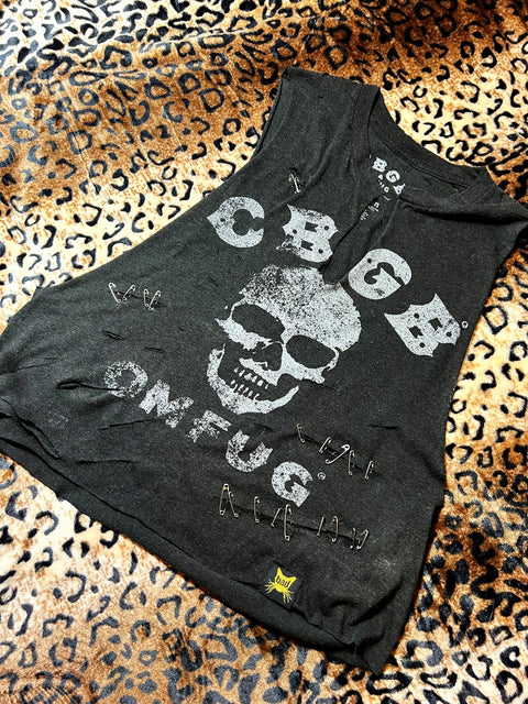 CBGB Distressed Crop Muscle Tank | Bad Reputation NYC