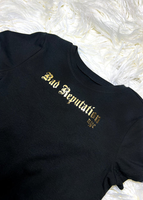 "Bad Reputation" Black Crop T Shirt | Bad Reputation NYC