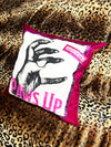 Lady Gaga Paws Up Pink Metallic Throw Pillow | Bad Reputation NYC