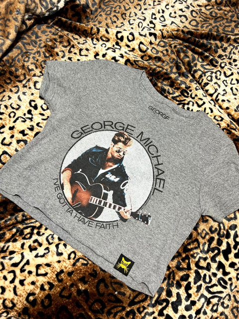 George Michael Glitter Crop T Shirt | Bad Reputation NYC