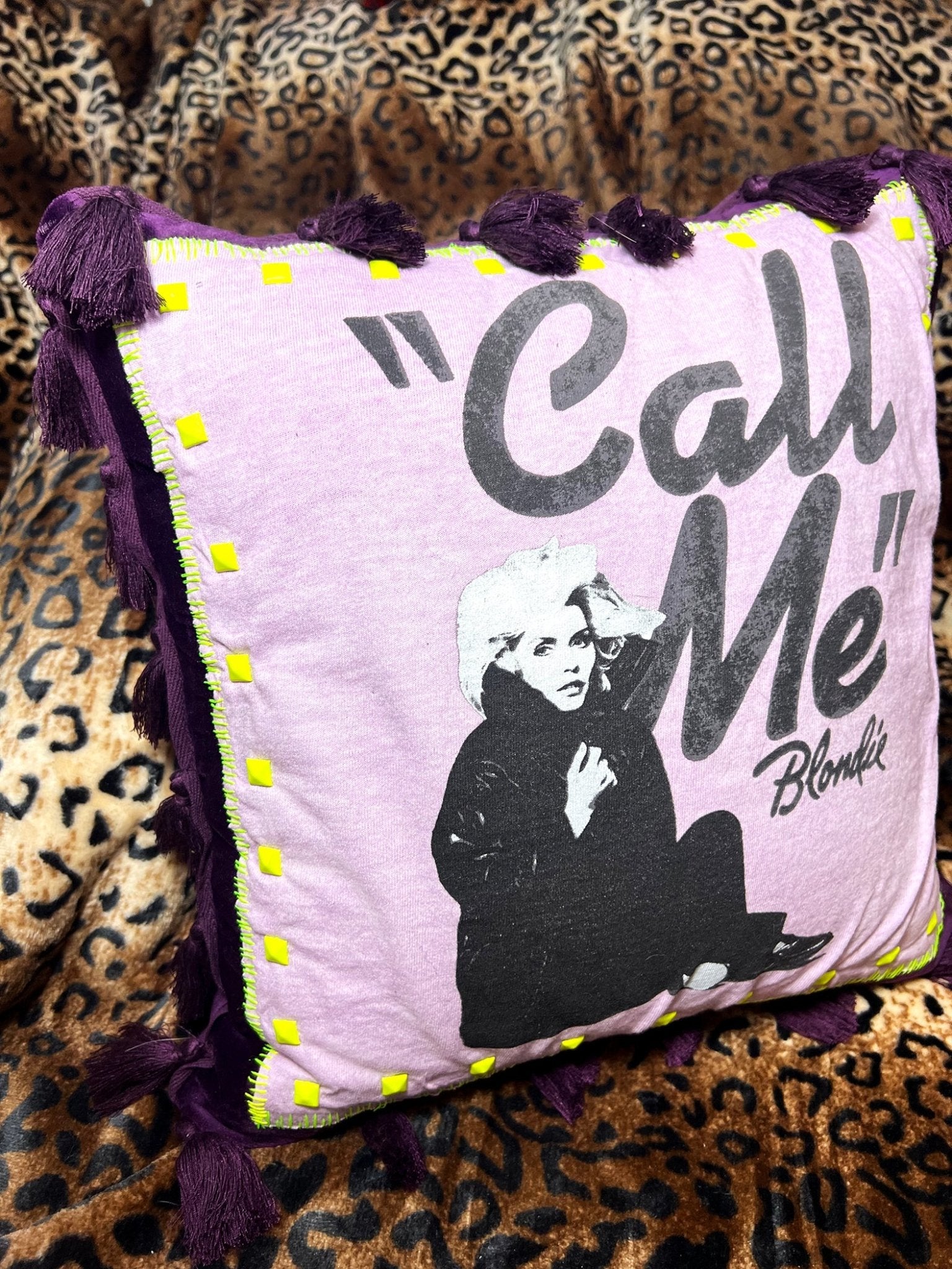 Blondie Call Me Velvet Throw Pillow | Bad Reputation NYC