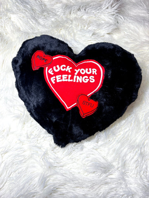 F Your Feelings Heart Throw Pillow | Bad Reputation NYC