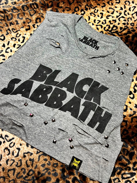 Black Sabbath Distressed Crop Muscle Tank | Bad Reputation NYC