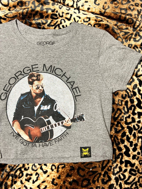 George Michael Glitter Crop T Shirt | Bad Reputation NYC