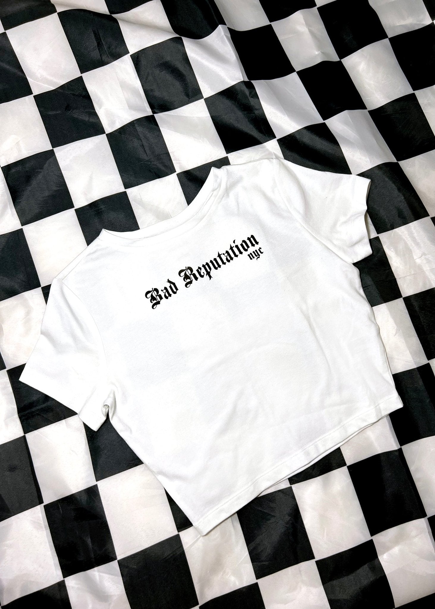 "Bad Reputation" White Crop T Shirt | Bad Reputation NYC